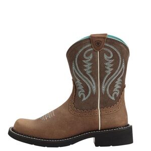 ARIAT Women’s Fatbaby Tan /Brown Round Toe Western Bots Size 6,5B